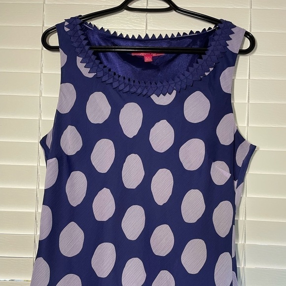JACQUES Vert Sleeveless Polka Dot Dress size 14 - Picture 5 of 6